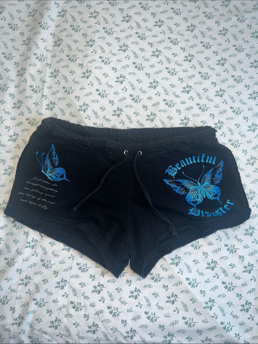 Beautiful disaster butterfly shorts